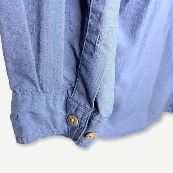 EMS Eastern Mountain Sport Button Men's Hiking Medium Blue Outdoors Camp Fishing - Picture 6 of 10